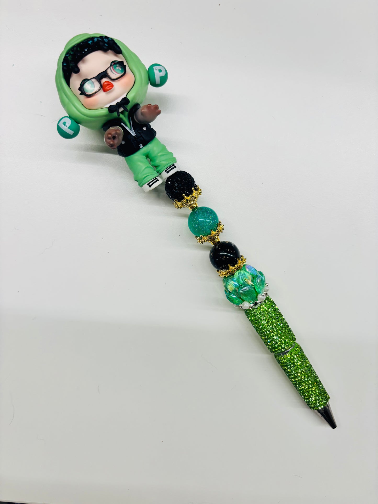 XL PEN - Groen zwart poppetje