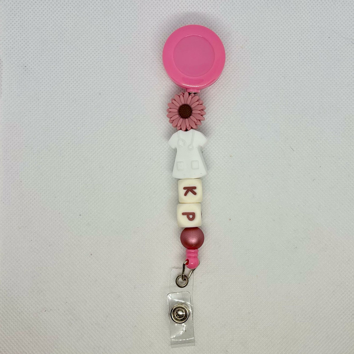 Badgehouder met initialen [ROZE]