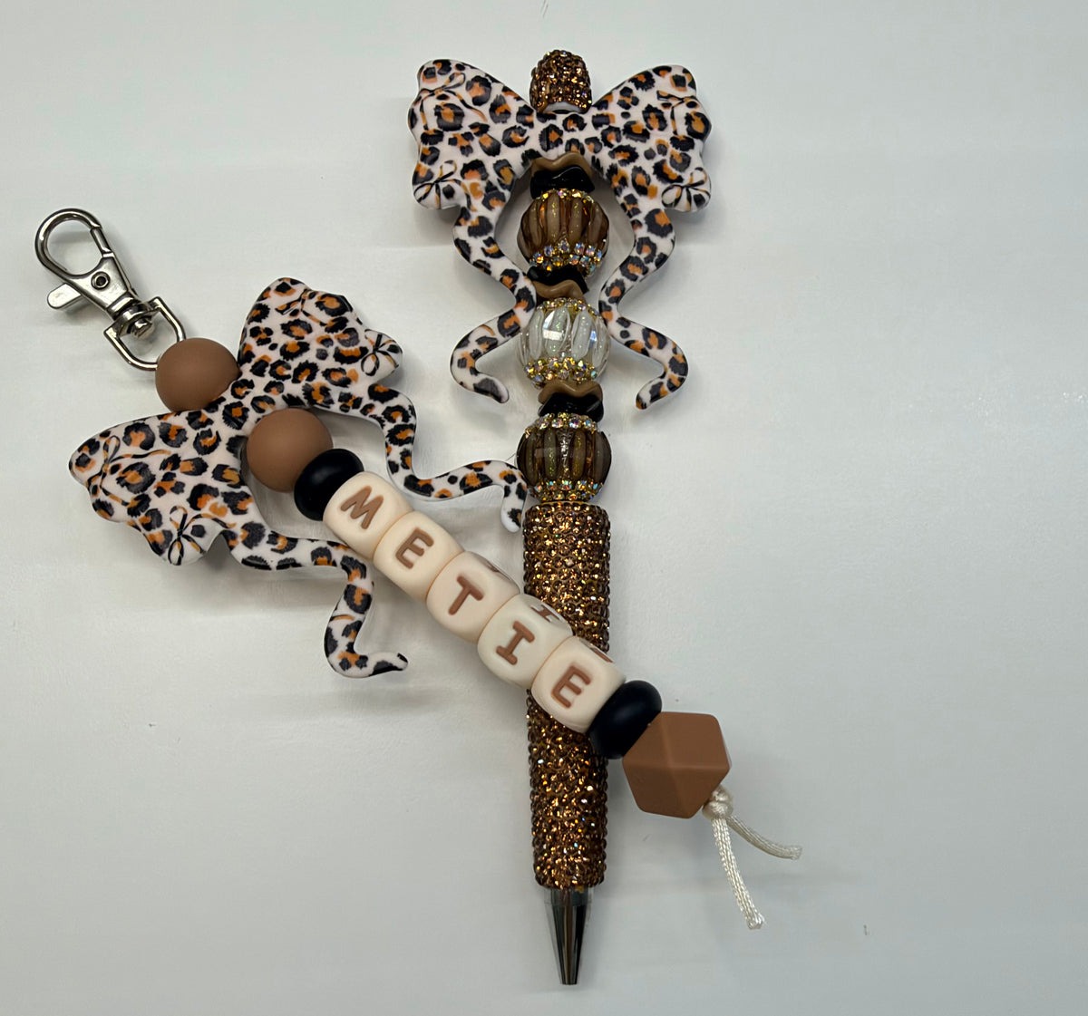 Luxe gepersonaliseerde pennenset met bijpassende sleutelhanger