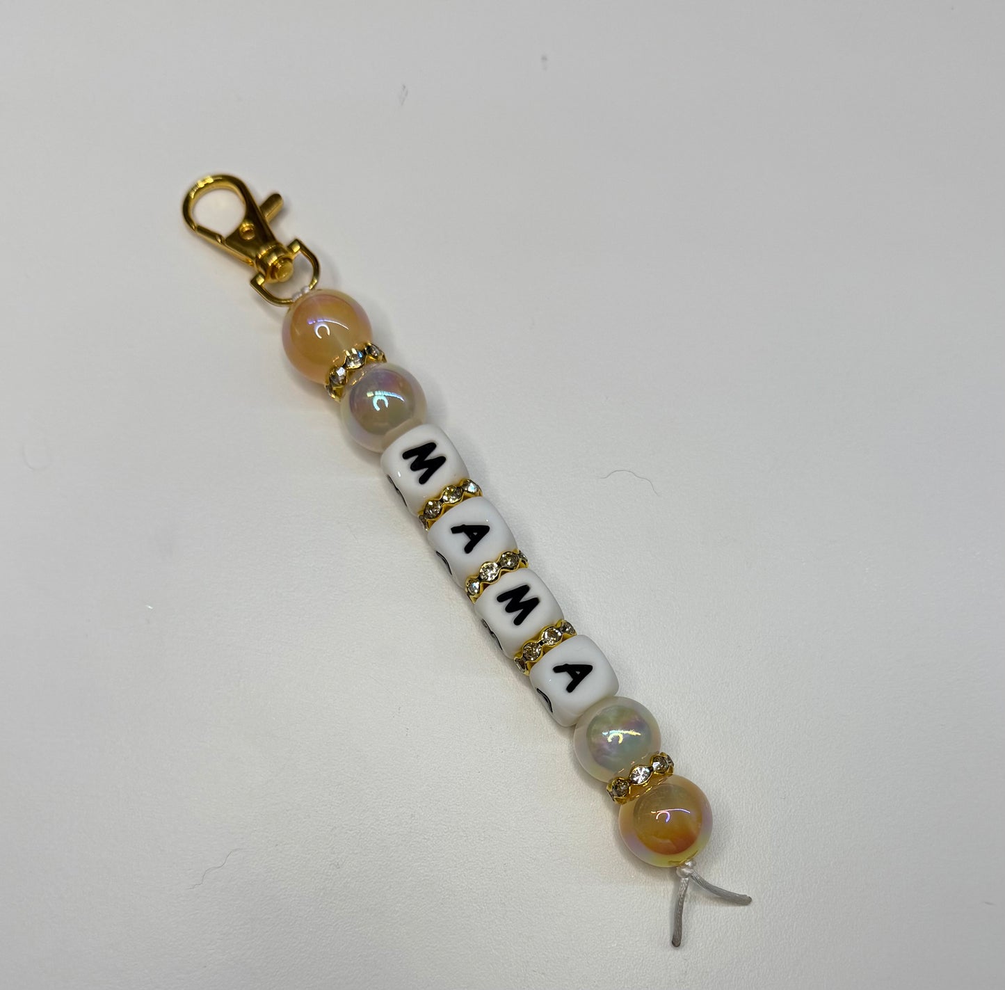 Sleutelhanger MAMA – Goud & Parelmoer