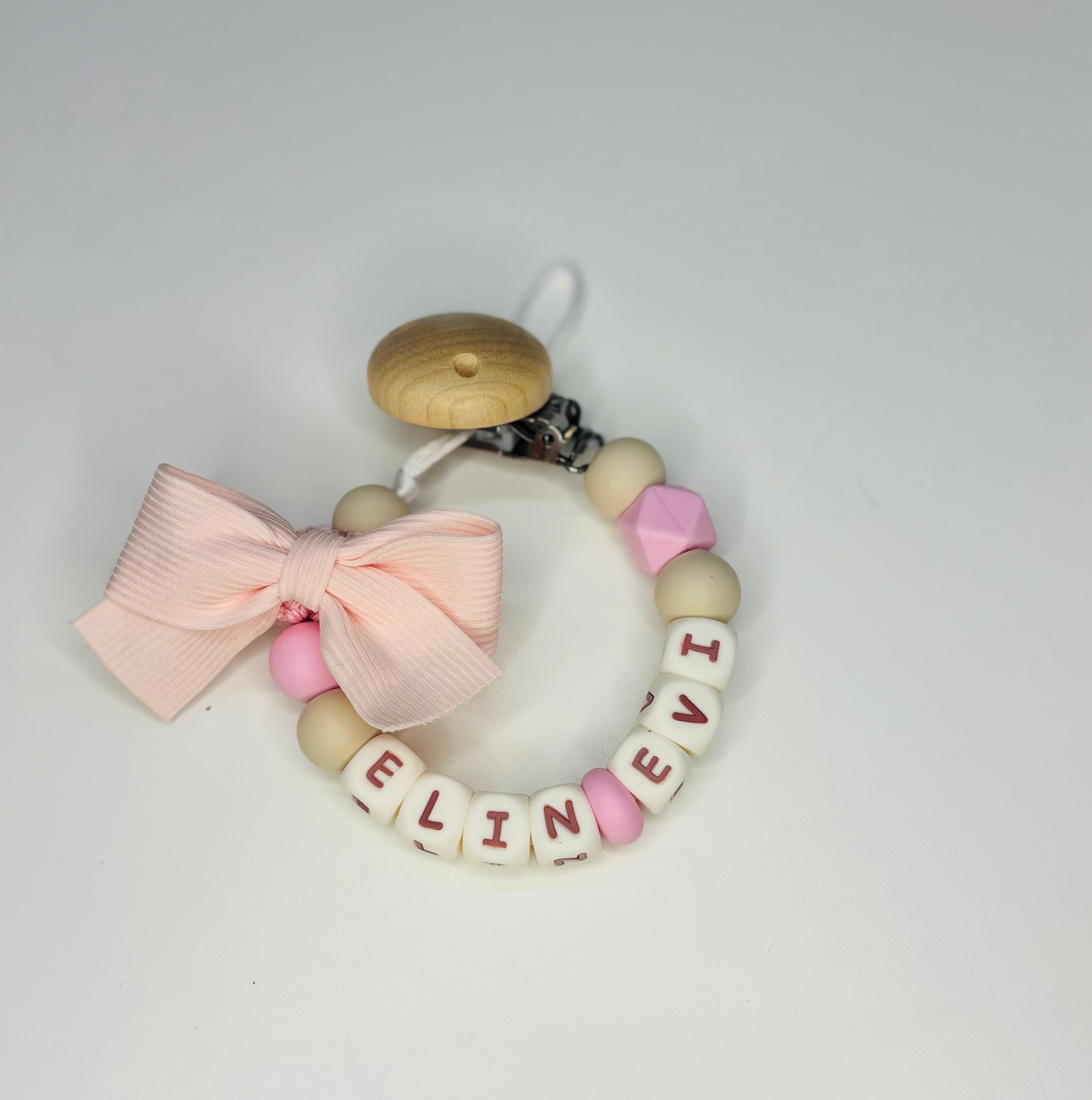 Speenkoord met strik [ROZE]