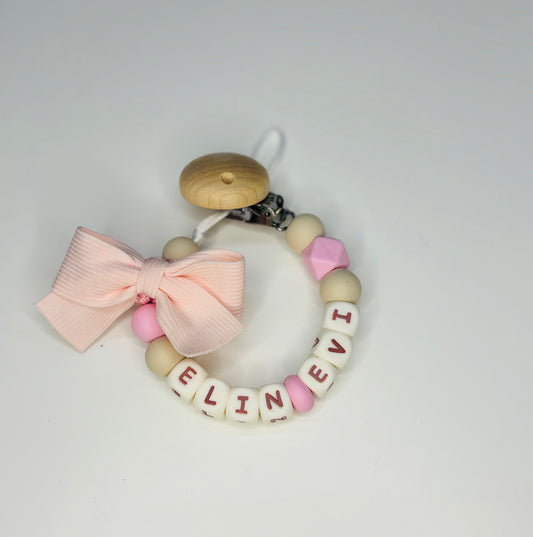 Speenkoord met strik [ROZE]