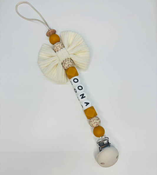 Speenkoord met strik [BEIGE]