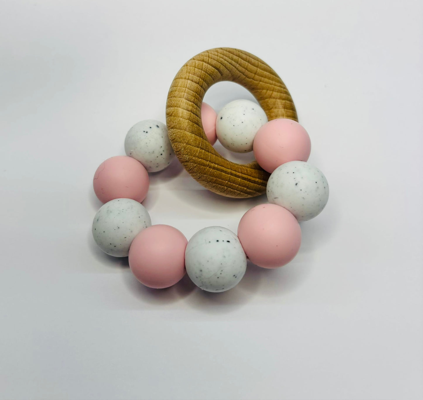 Bijtring – Roze | Marmer | Hout