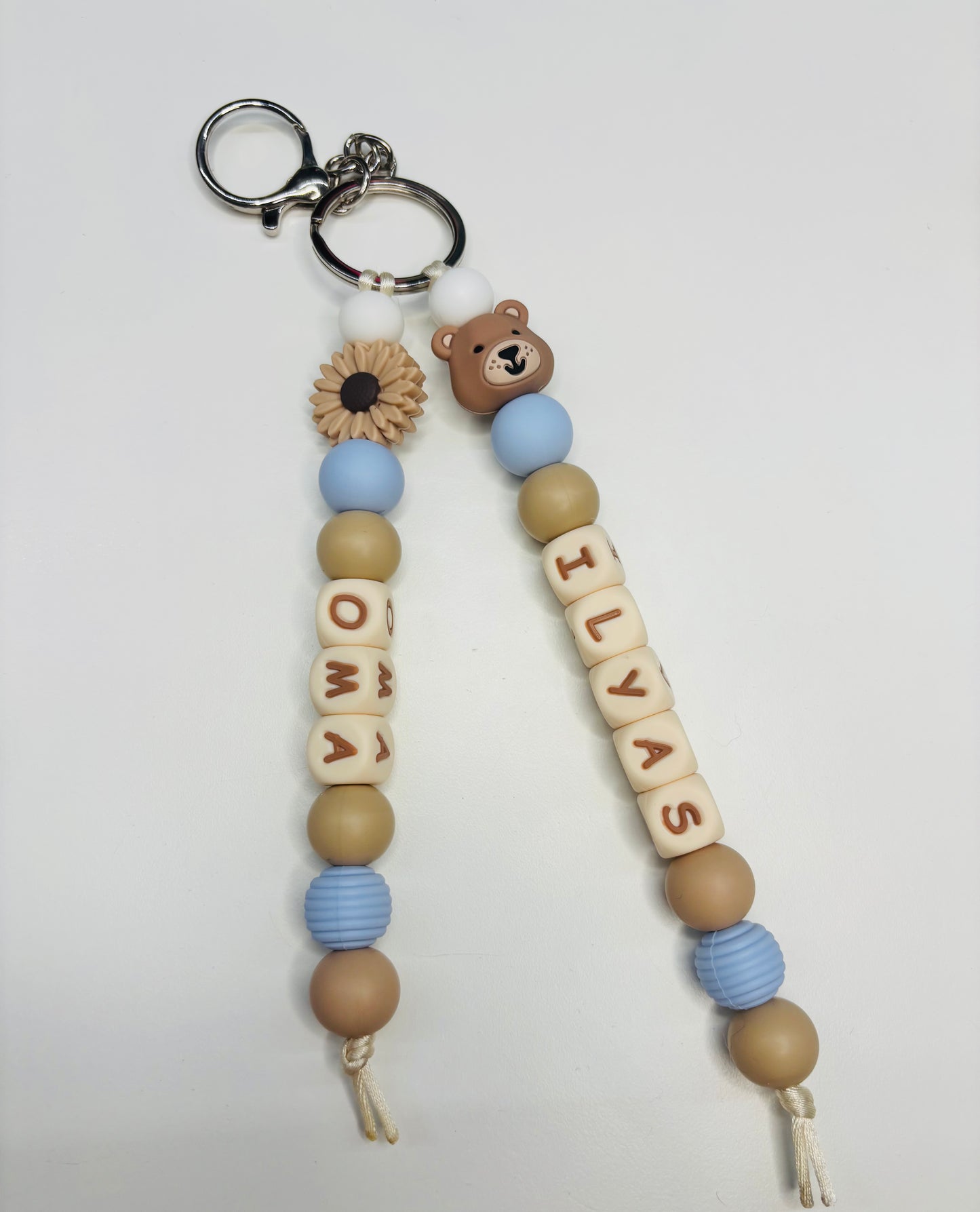 Duo-sleutelhanger met naam [ILYAS]