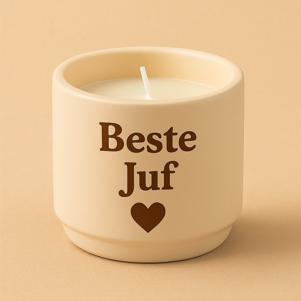 keramieke kaars [BESTE JUF]