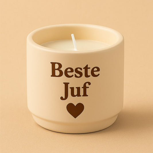 keramieke kaars [BESTE JUF]