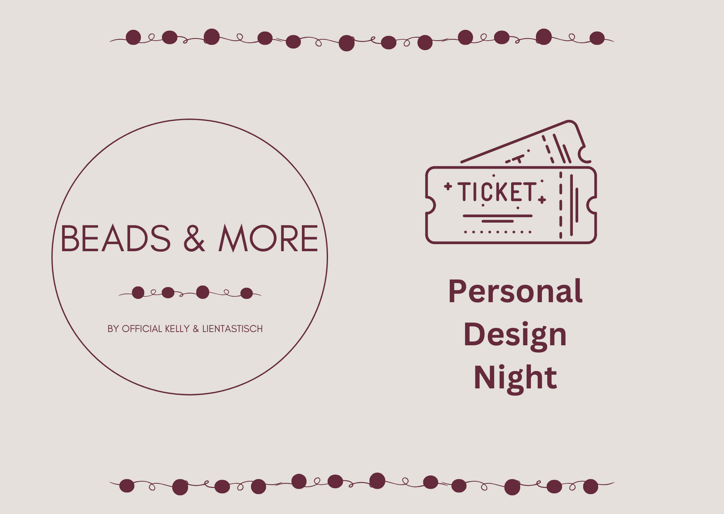 Ticket Personal Design Night - Notitieboekje