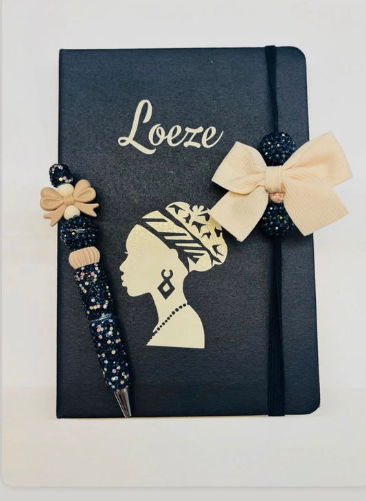 Gepersonaliseerd Notitieboekje met Luxe Kralenpen
