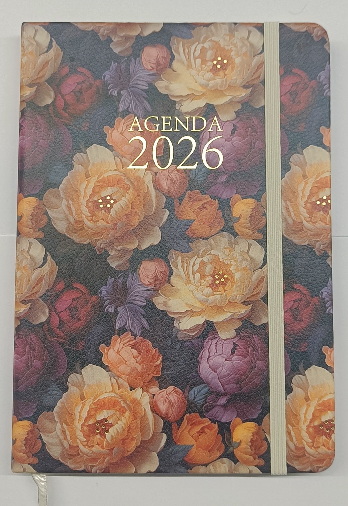 Paars met bloemen