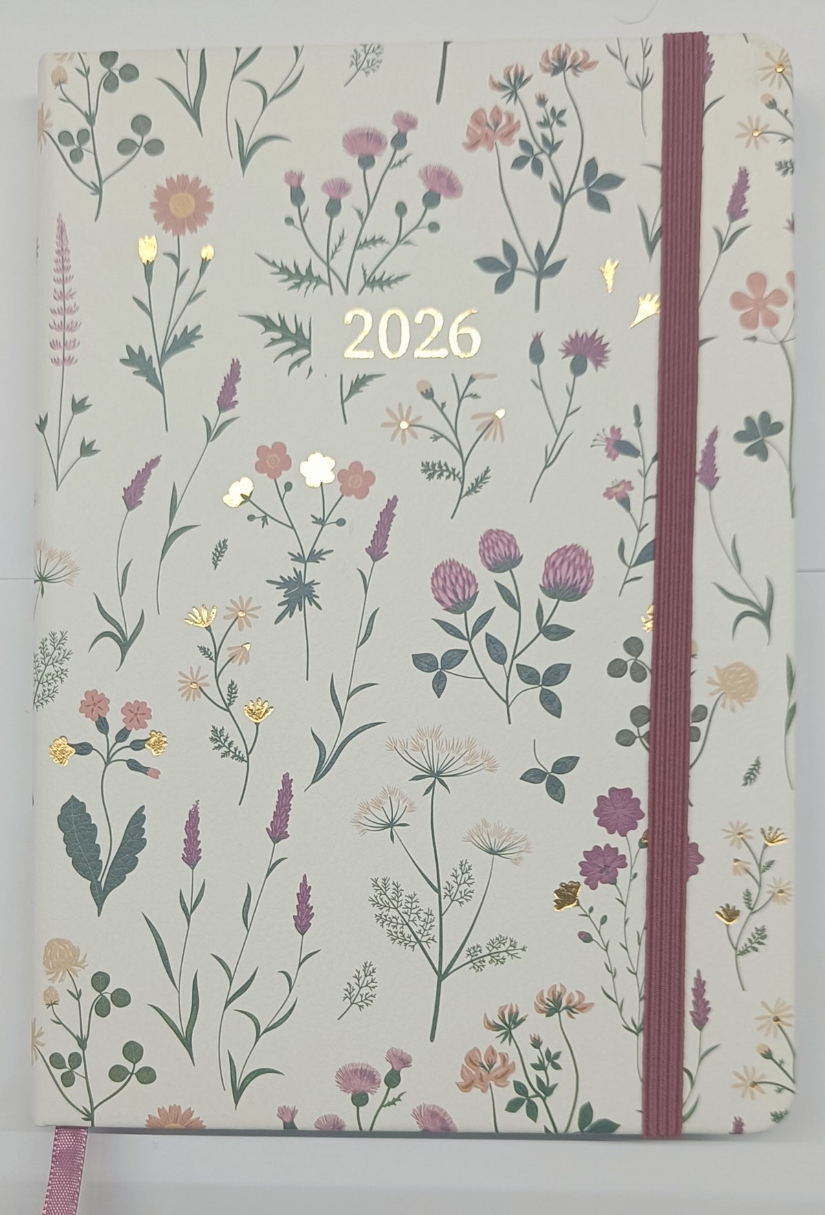 Wit met bloemen